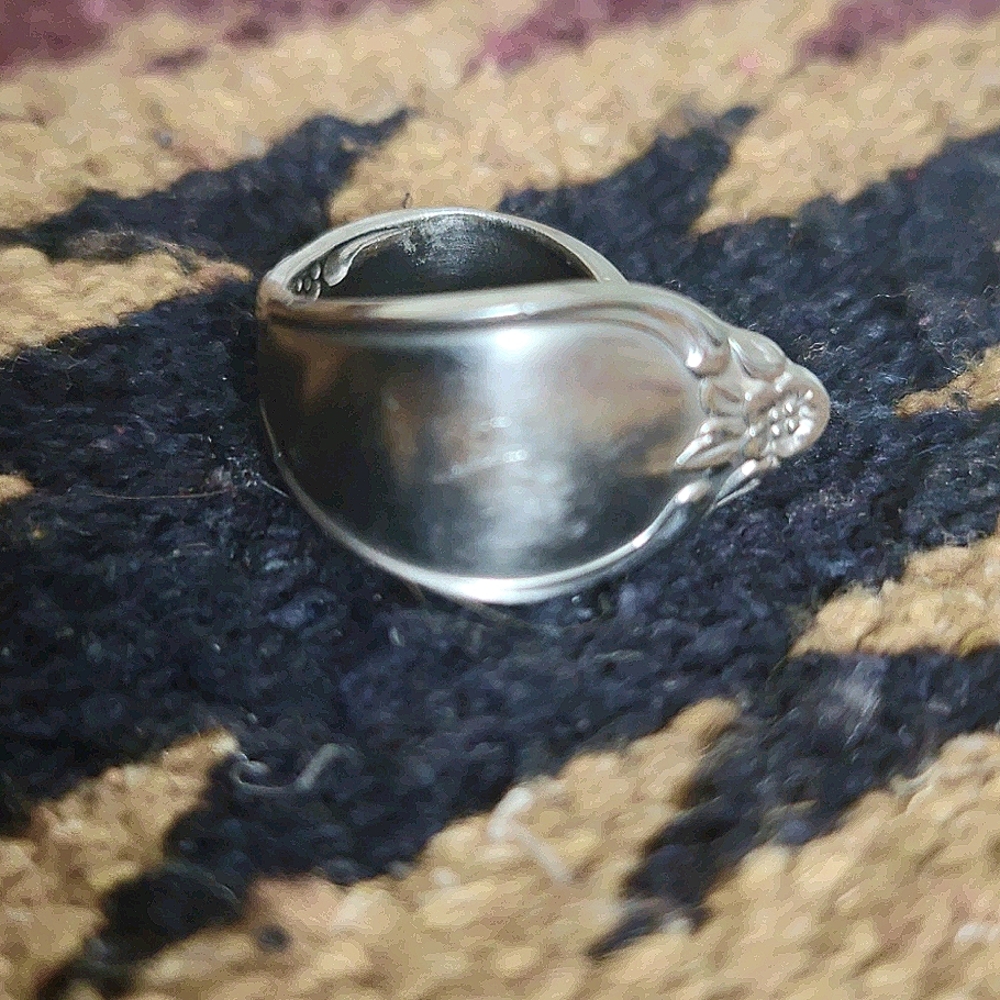 Silver Adjustable Spoon Ring